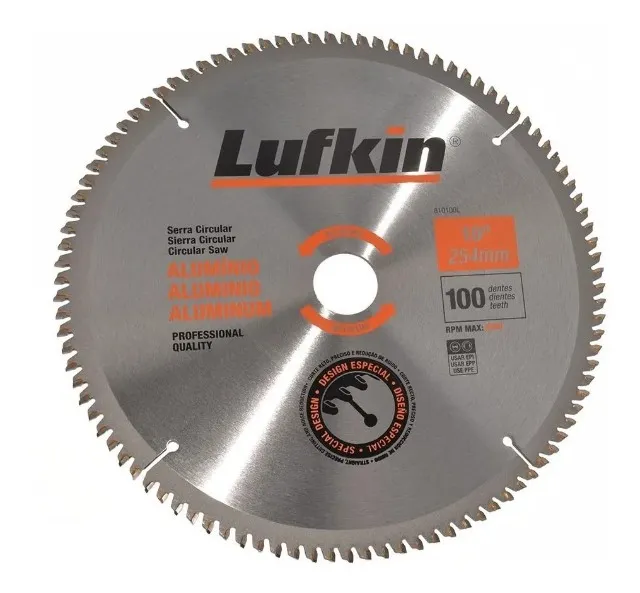 Lamina De Serra Circular 250mm X 100 Dentes P/ Aluminio
