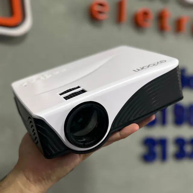 Projetor Exbom 1200 lumes Hdmi Projetar ate 120? Branco de Led  - Foto 2