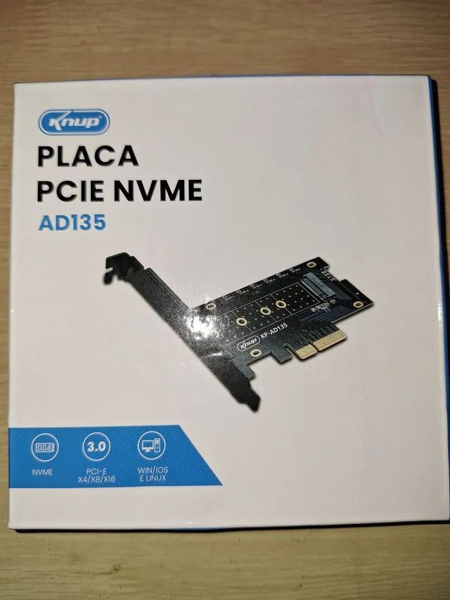 Placa PCI-E X4/X8/X16 P/HD SSD PCIE NVME