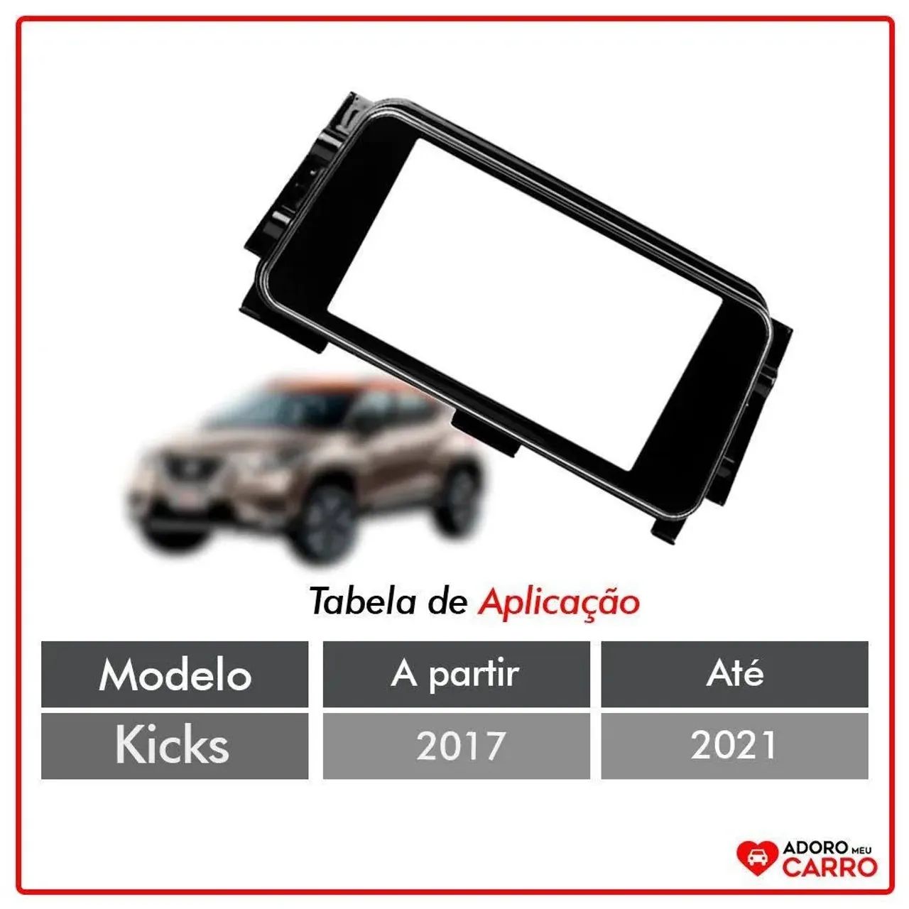 Moldura som / DVD 1 e 2 din. Kit completo. Nissan Kicks 17/21. - Foto 5