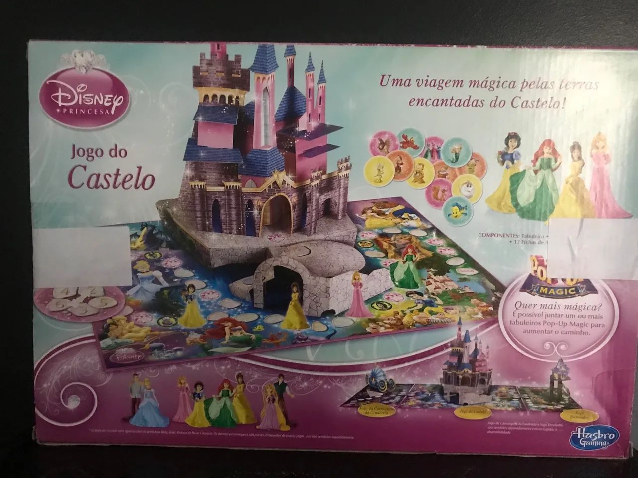Jogo do Castelo Tabuleiro Popup Magic 3D Disney Princesas Hasbro RARO - Foto 3