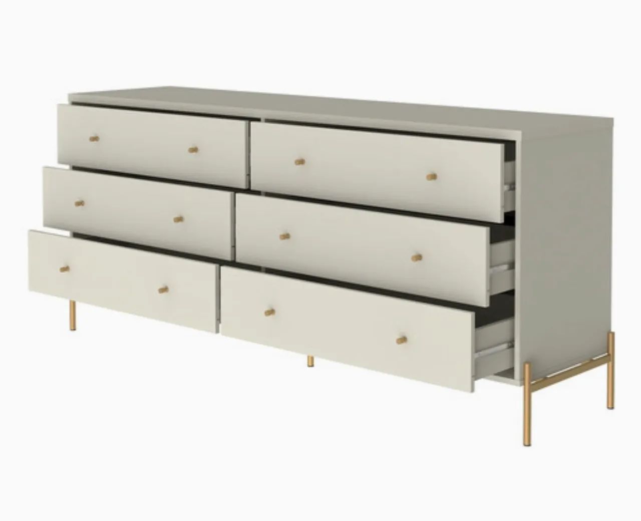 Gaveteiro Branco com 6 Gavetas - 180cm - Foto 4