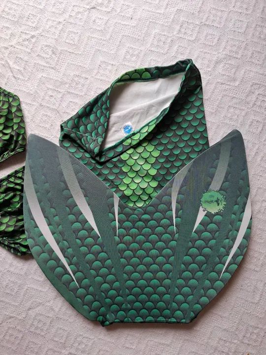 Kit cauda de Sereia para infantil - Verde - Foto 4