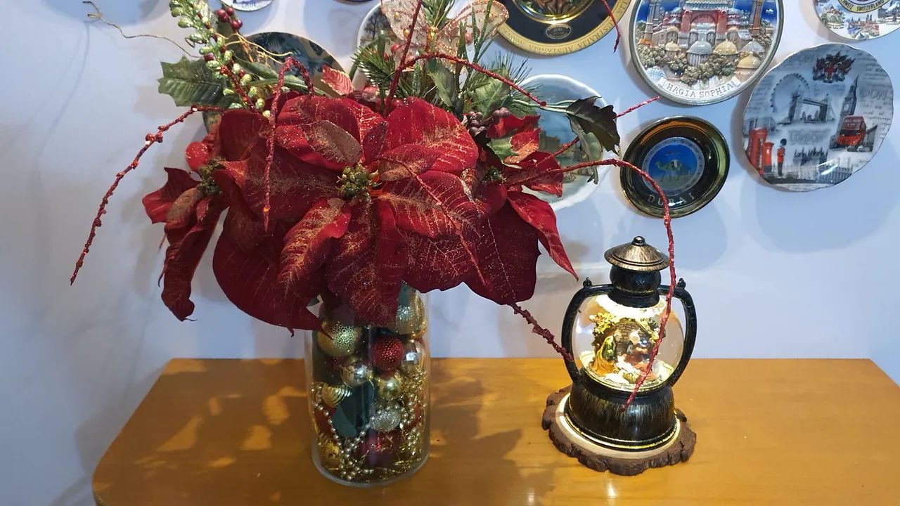 Lampião natalino com a Sagrada Família - Foto 4