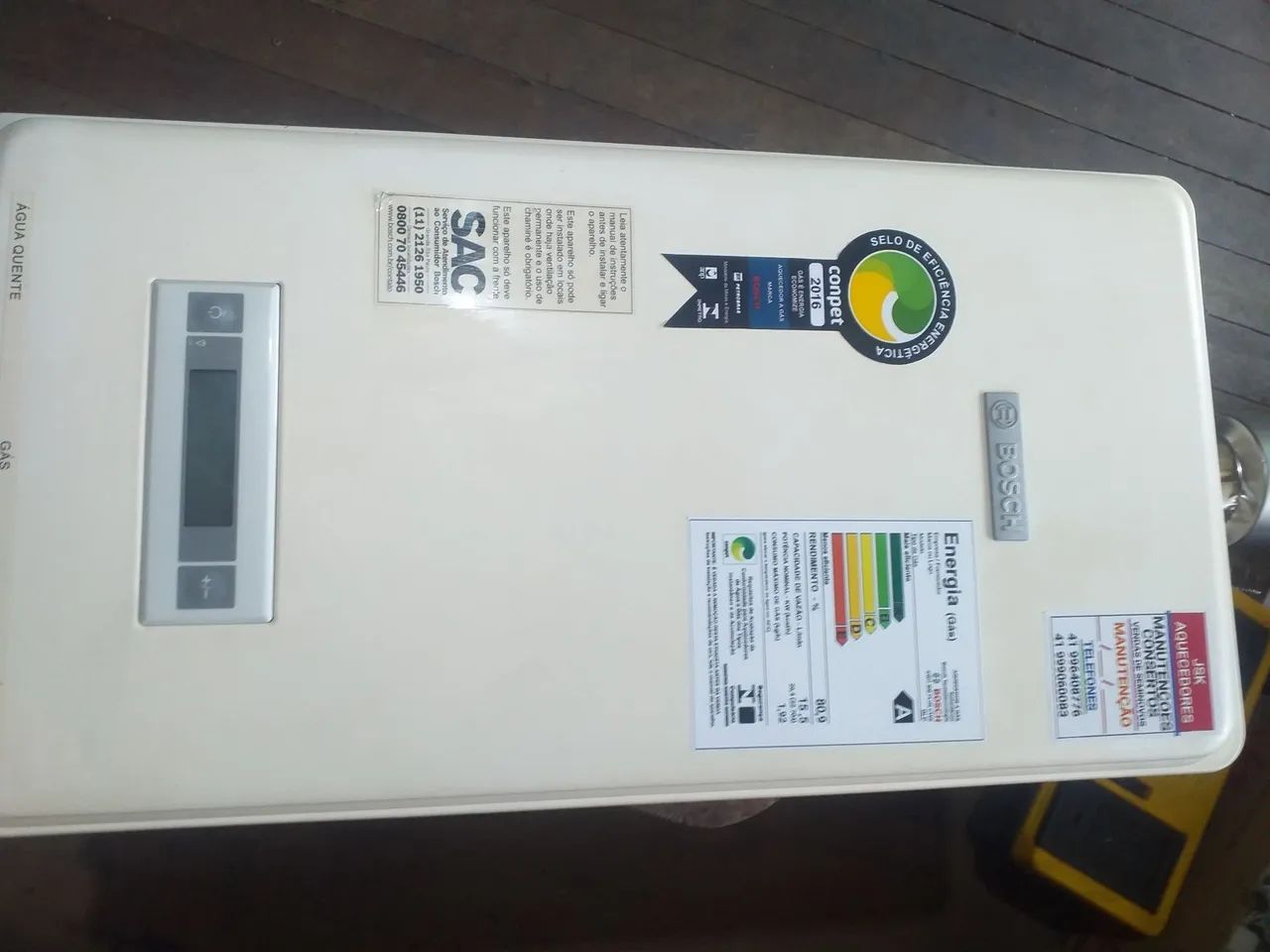 Aquecedor de água a gás Bosch - 80,9% de rendimento - Com selo Conpet! - Foto 3