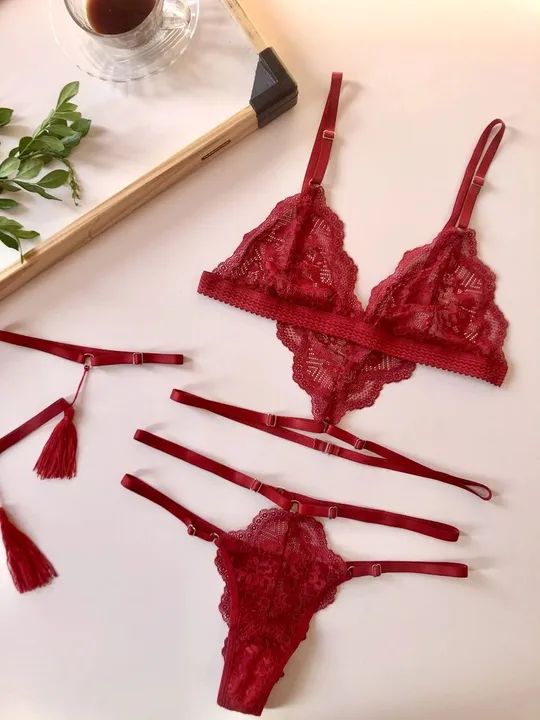 Conjunto de Lingerie moda íntima calcinha e sutiã  - Foto 5