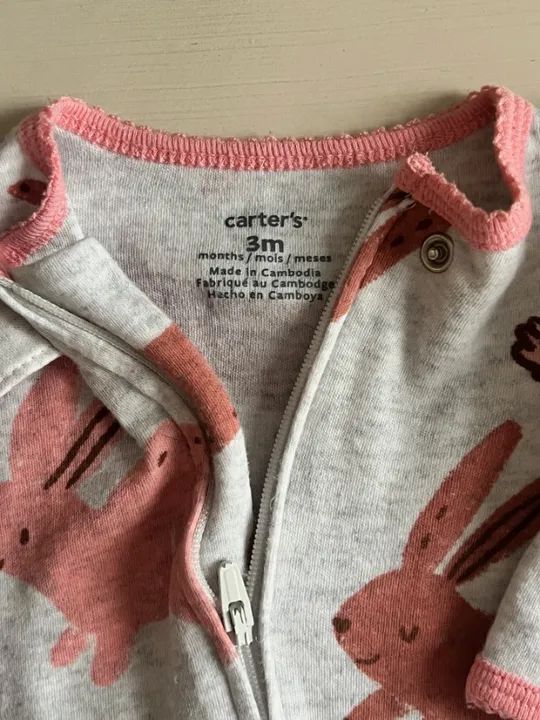 macacao Caters estampa coelhinho 0 a 3 meses  - Foto 2