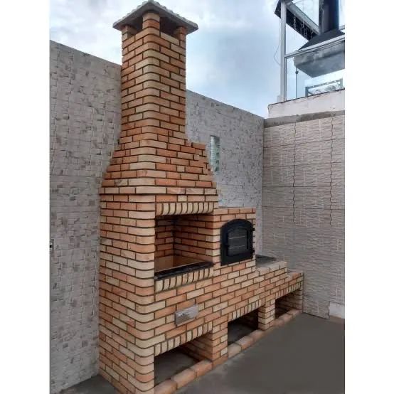 Churrasqueiras em alvenaria aparente, fogões e fornos iglu