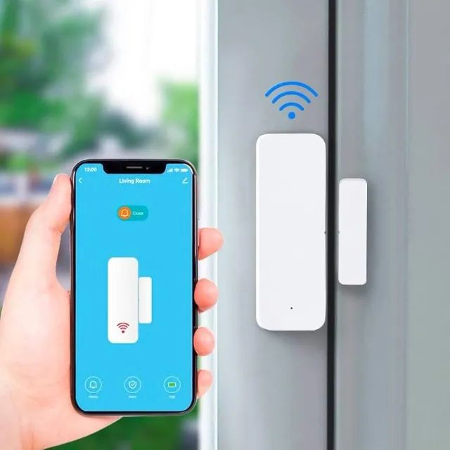 Sensor De Porta / Janela Wifi Smart Tuya Google Alexa Automação Residencial - Foto 2