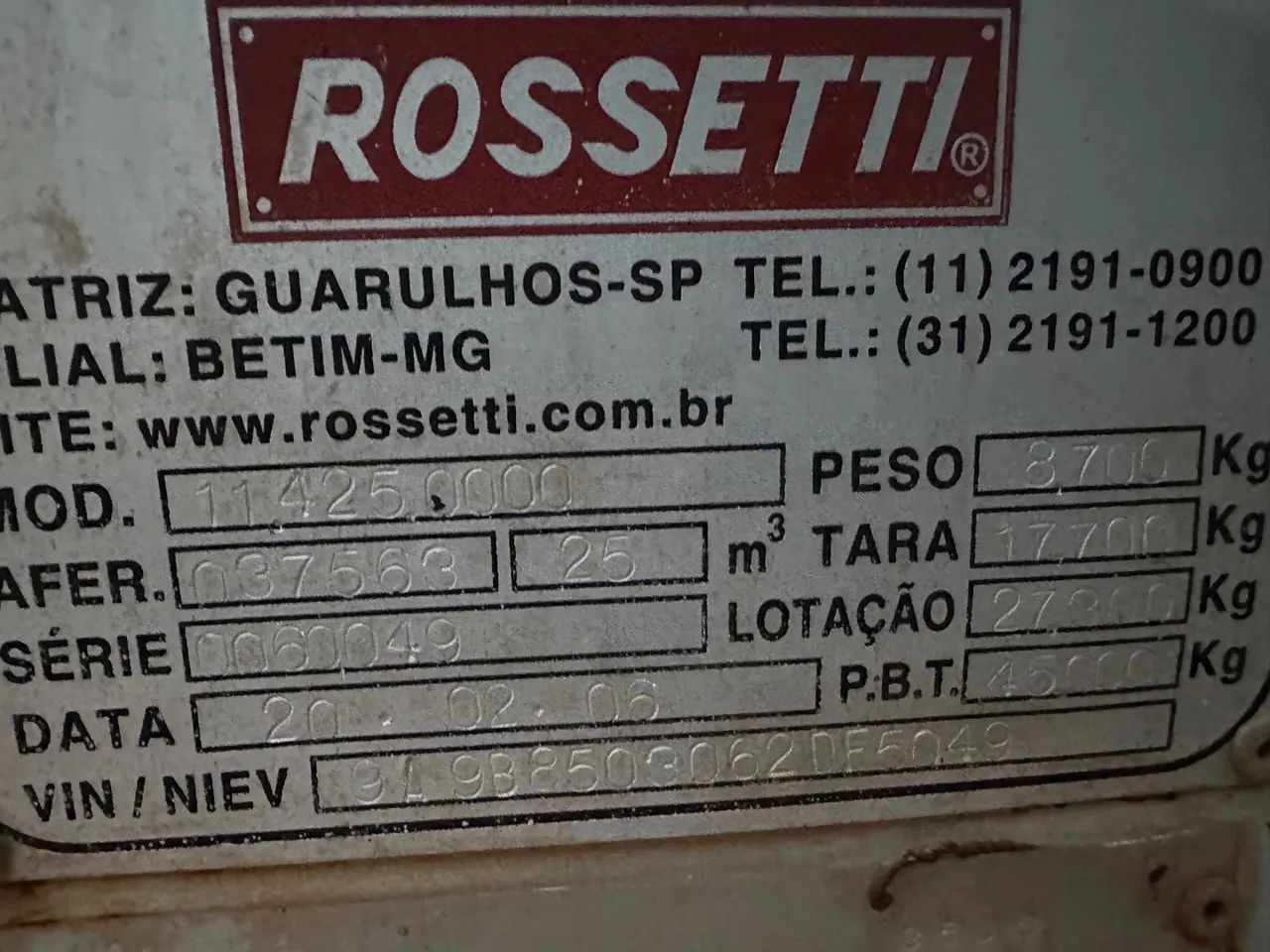 Caçamba 3 eixos rosseti ano 2006 - Foto 4