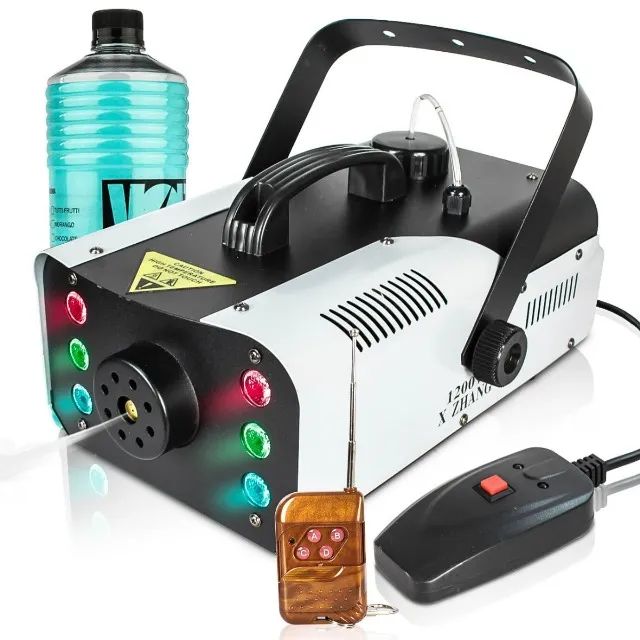 Maquina de Fumaça Led 1200w + Fluido