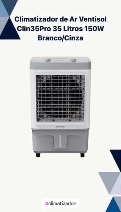 Climatizador de Ar Ventisol - Novo 35litros 127v