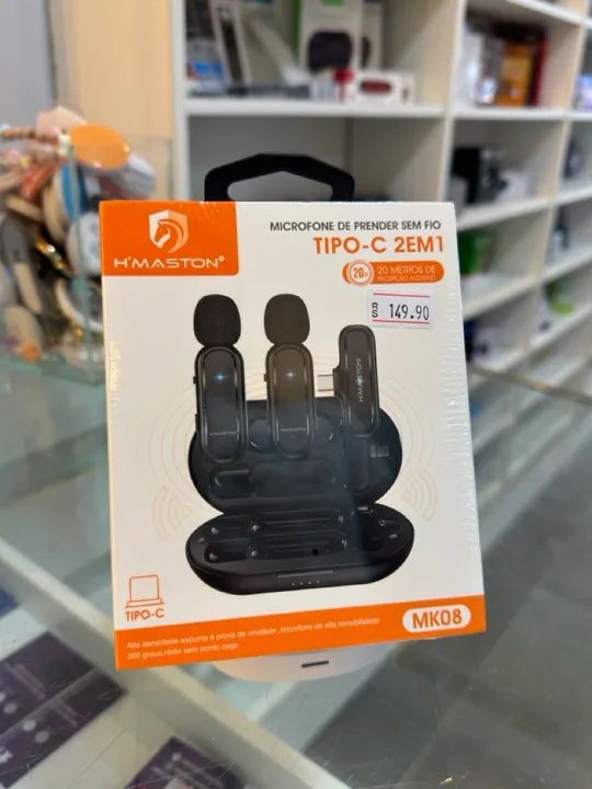 Microfone de Lapela Duplo Typo C 