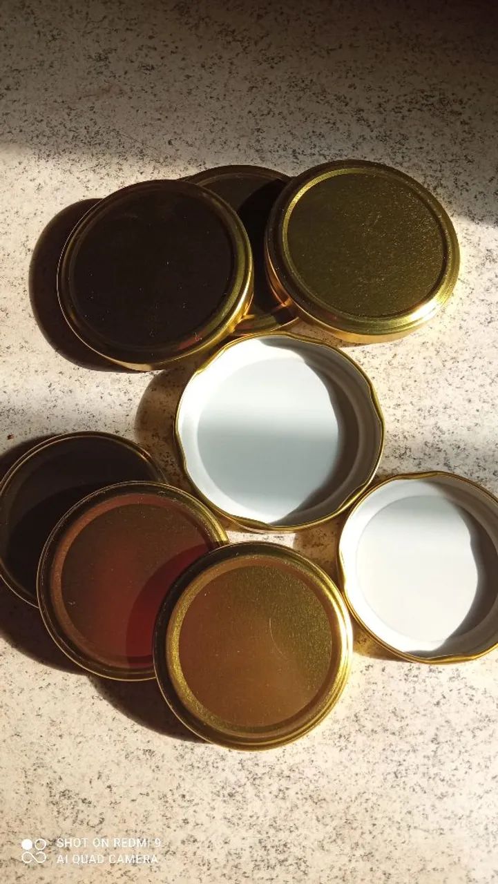 Um cento deTampas de vidro para vidro de conservas