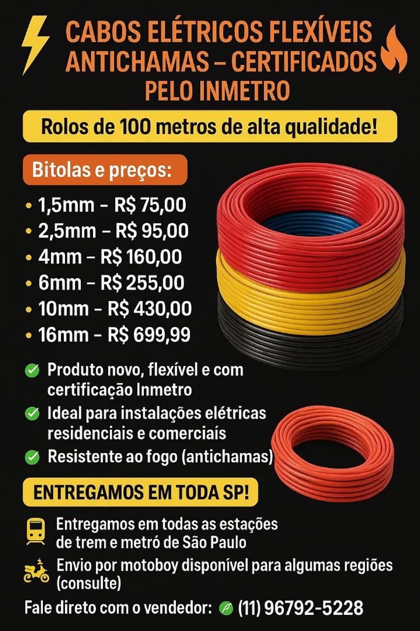 Cabos elétricos 