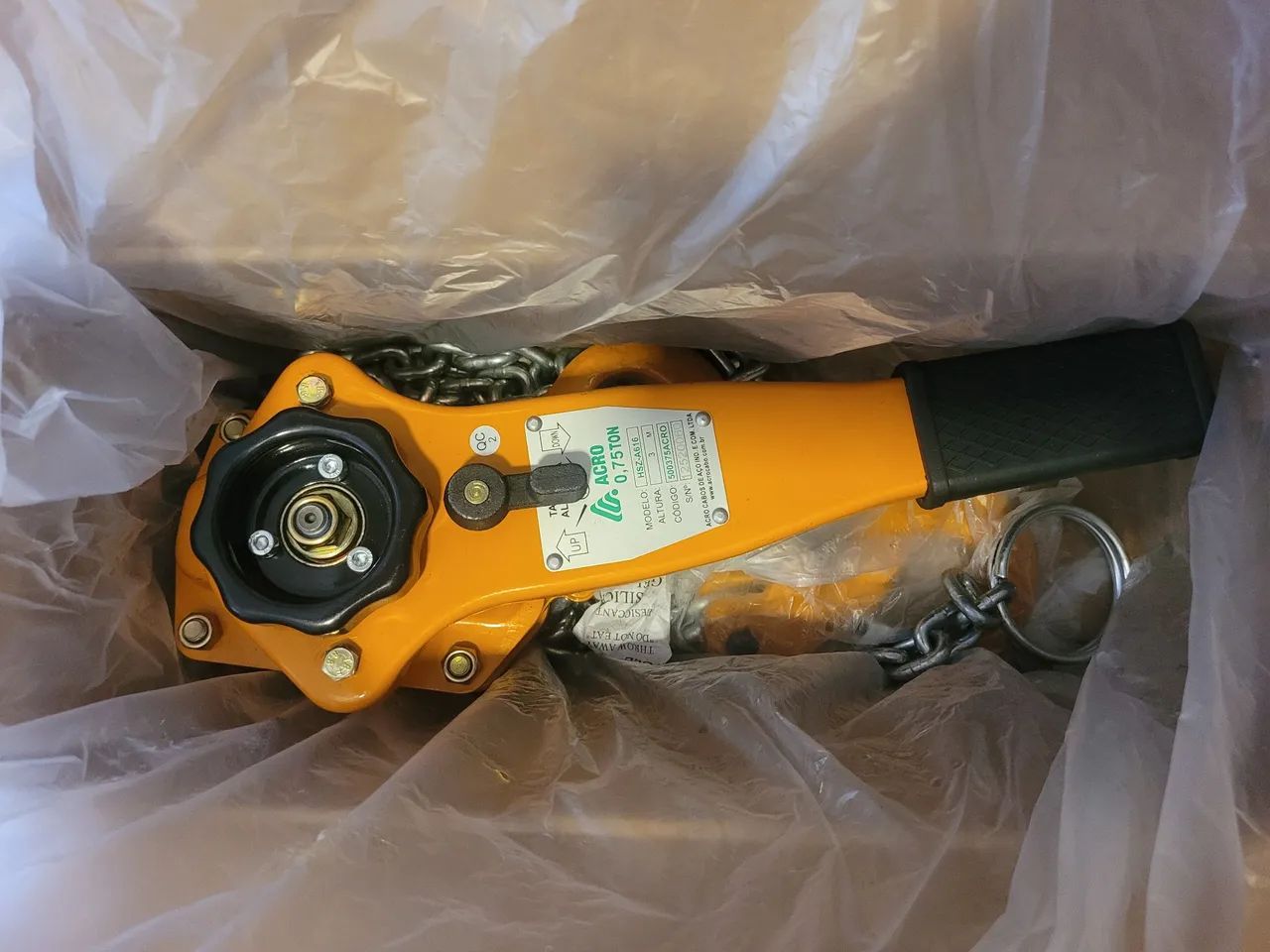 Talha de alavanca zero na caixa  - Foto 2