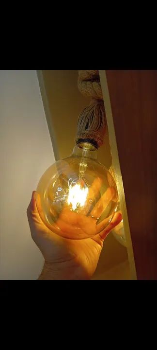 Lâmpada led filamento G125 4w âmbar 