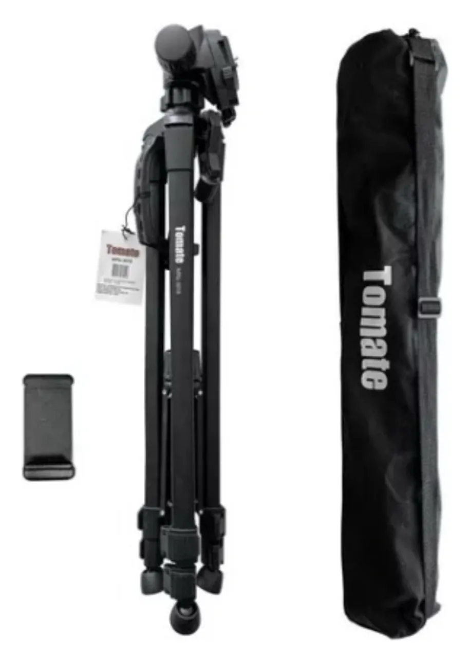 Tripé para Câmera e celular - Tomate 1.80cm + adaptador para smartphone 
