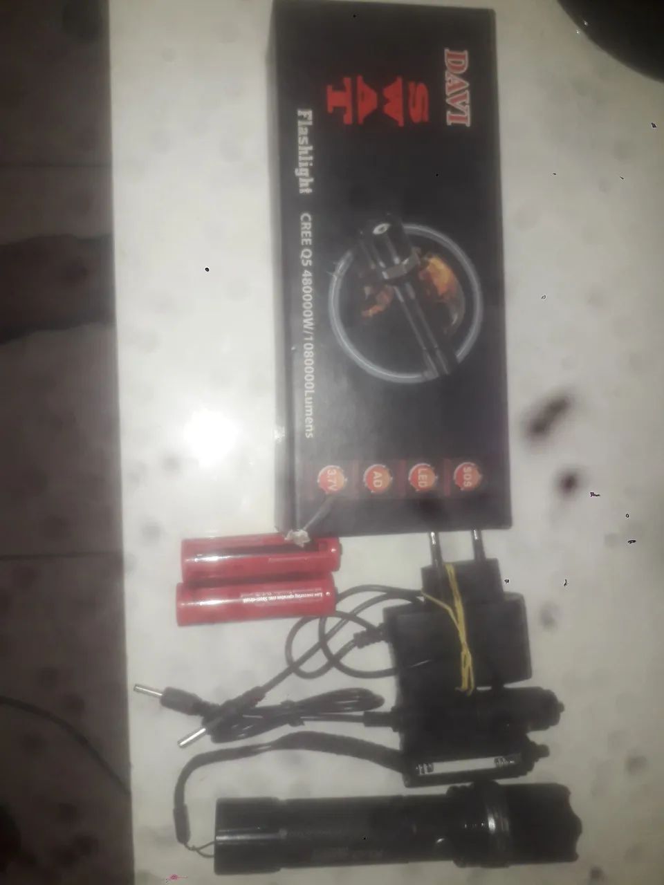 Lanterna Tática LED Cree Q5 480000W. Com defeito - Foto 5
