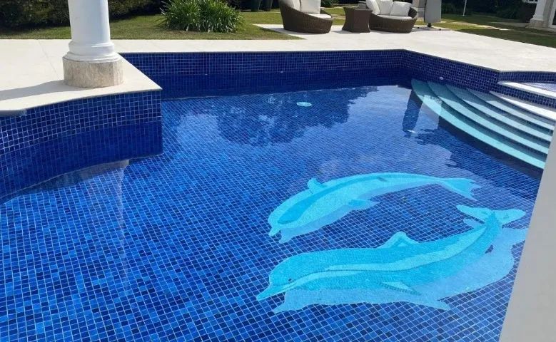 Mosaico em pastilhas de vidro para piscina, murais, transforme um ambiente em Obra de Arte - Foto 6