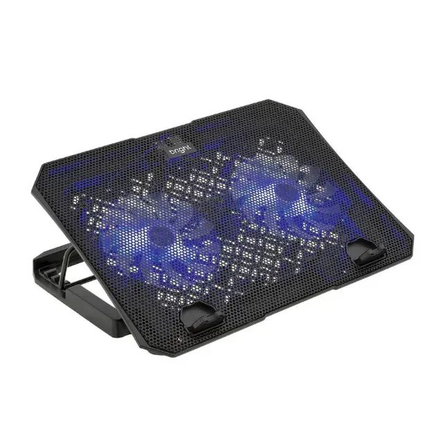 Cooler Para Notebook 2 Fans (ventoinhas) Led E Hub Preto Bright Bc001 - Foto 2