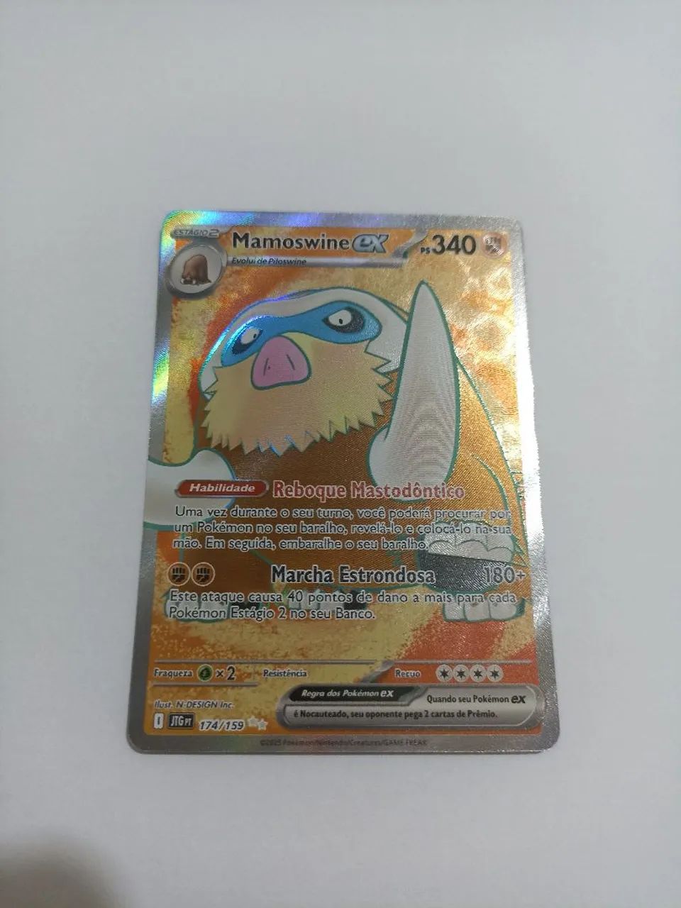 Carta Pokémon Mamoswine EX Full art - 174/159 