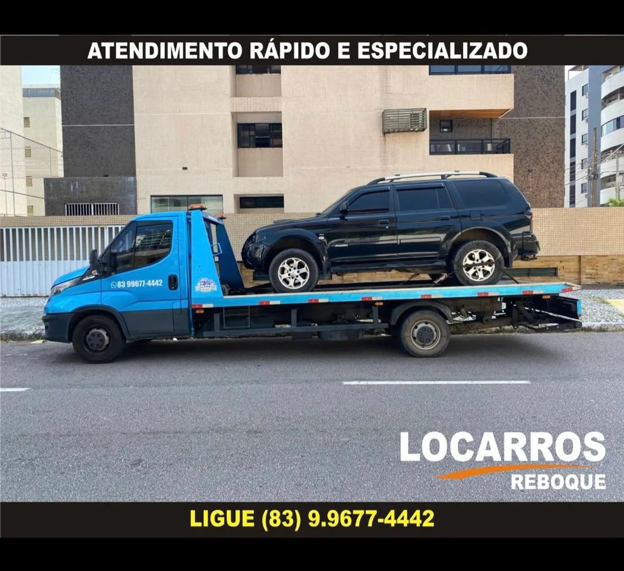 Serviço de reboque - carros, motos, máquinas e equipamentos 
