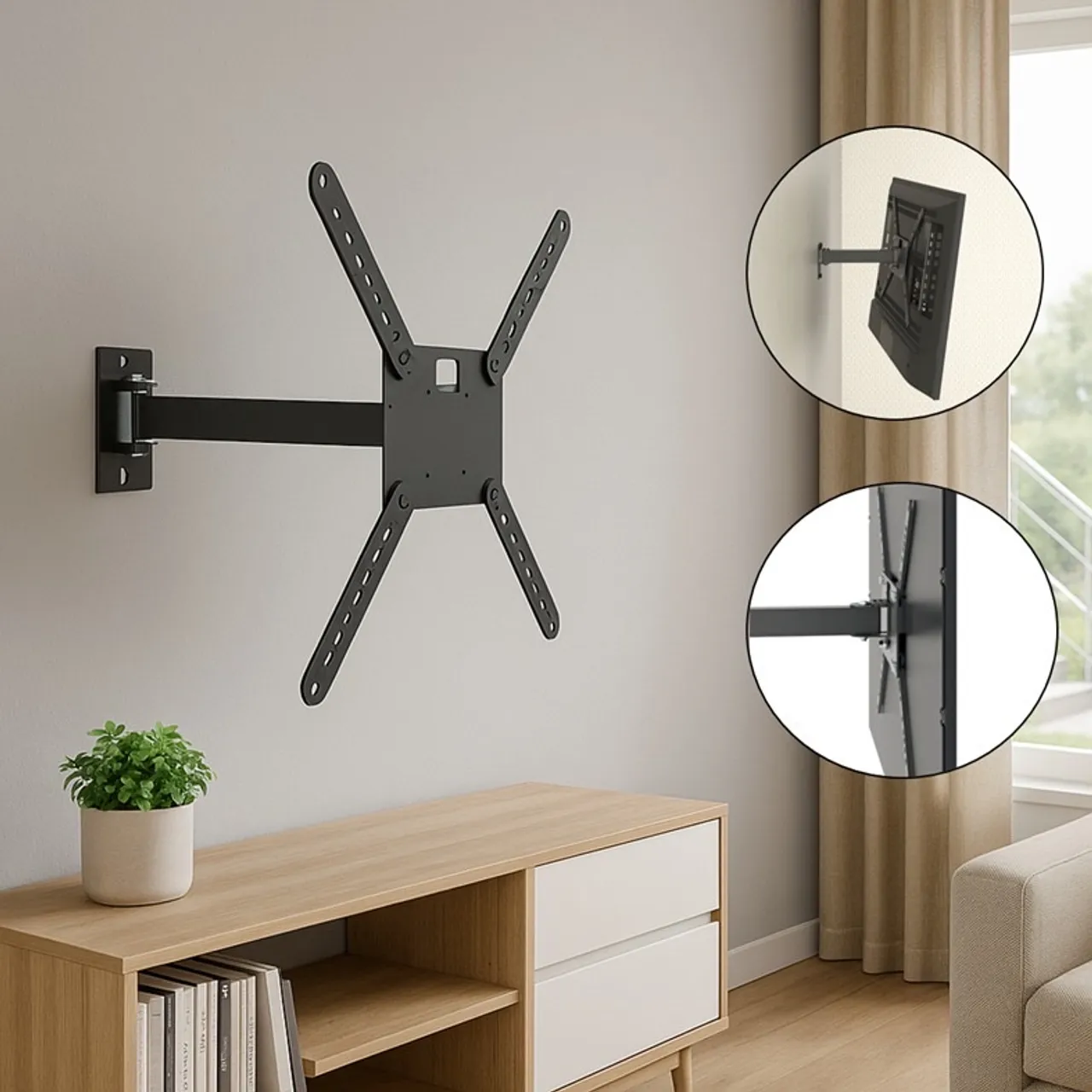 Suporte Articulado para TV - Fixação Segura e Versátil!