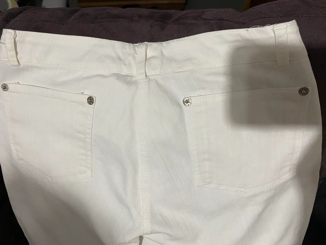 Calça feminina de sarja, tamanho 38 - Foto 3