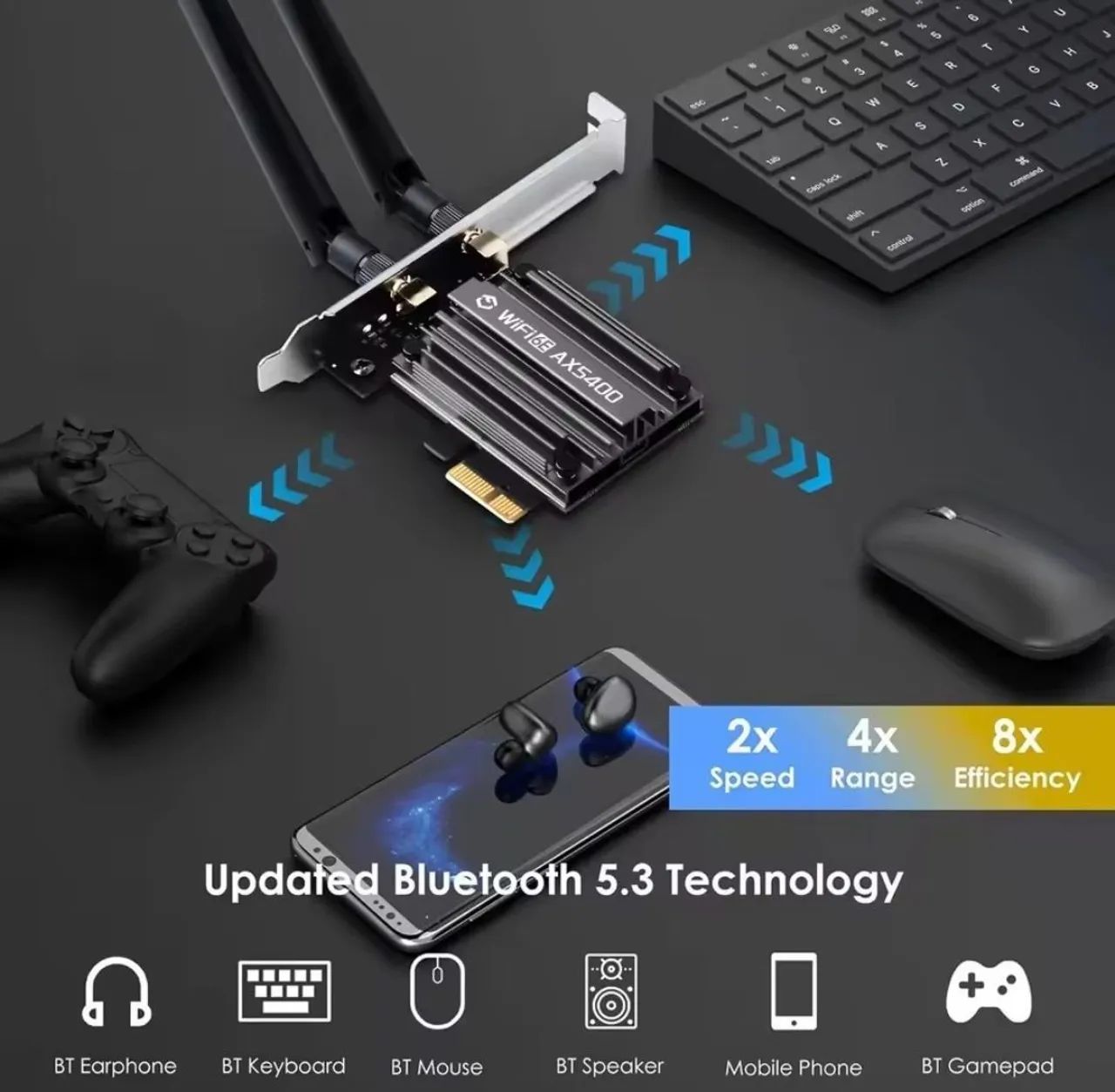 Antena Fenvi wifi AX5400 Wifi 6 Bluetooth 5.3 - Foto 2