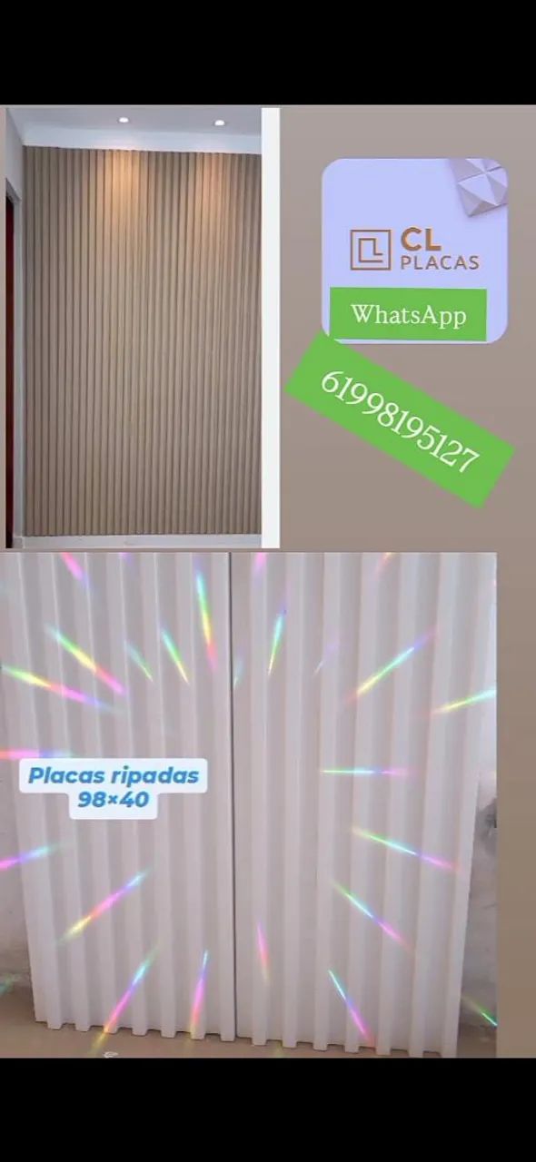 Placas Ripadas 98x40