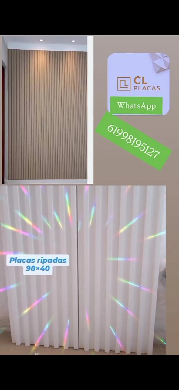 Placas Ripadas 98x40