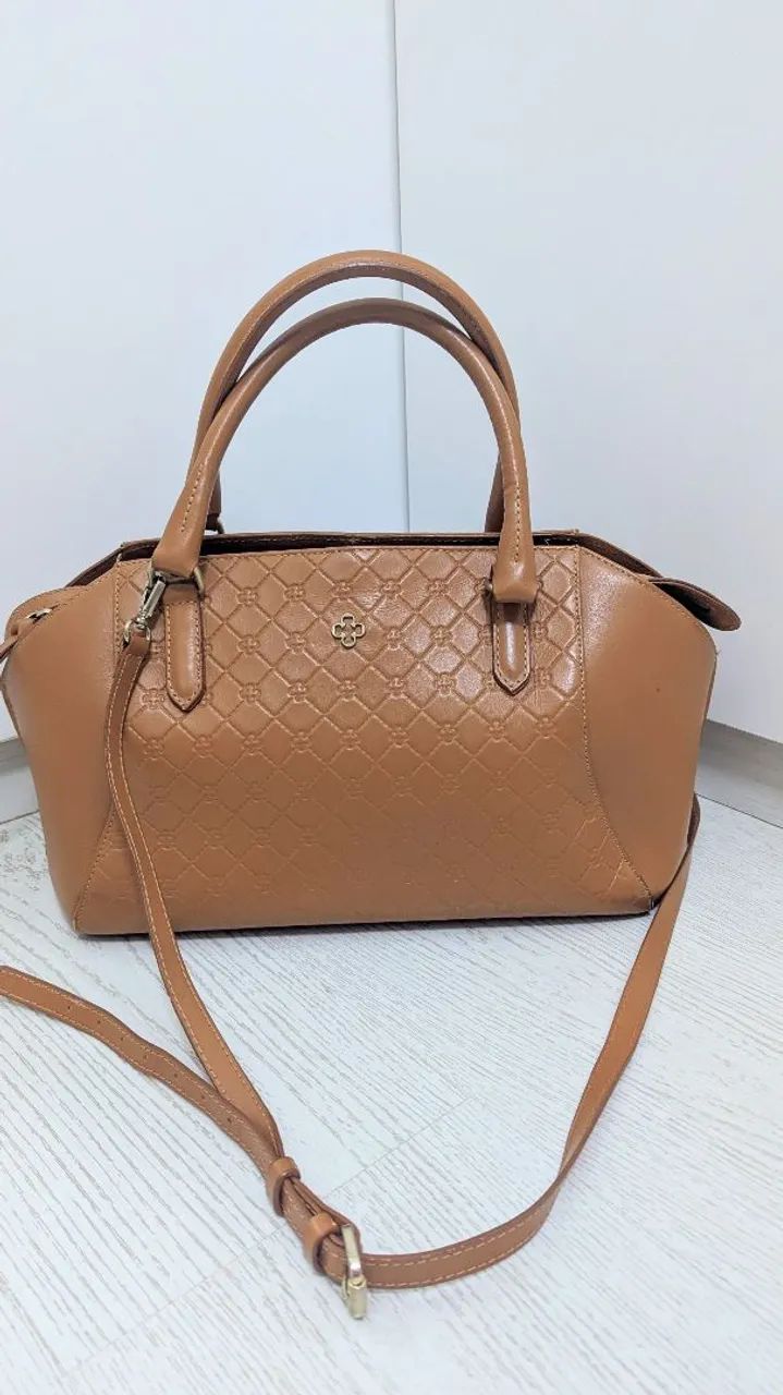 Bolsa Capodarte de ombro marrom em couro