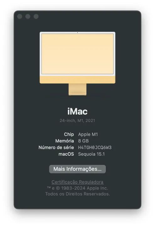 iMac 2021 Amarelo/Dourado M1 - Foto 6