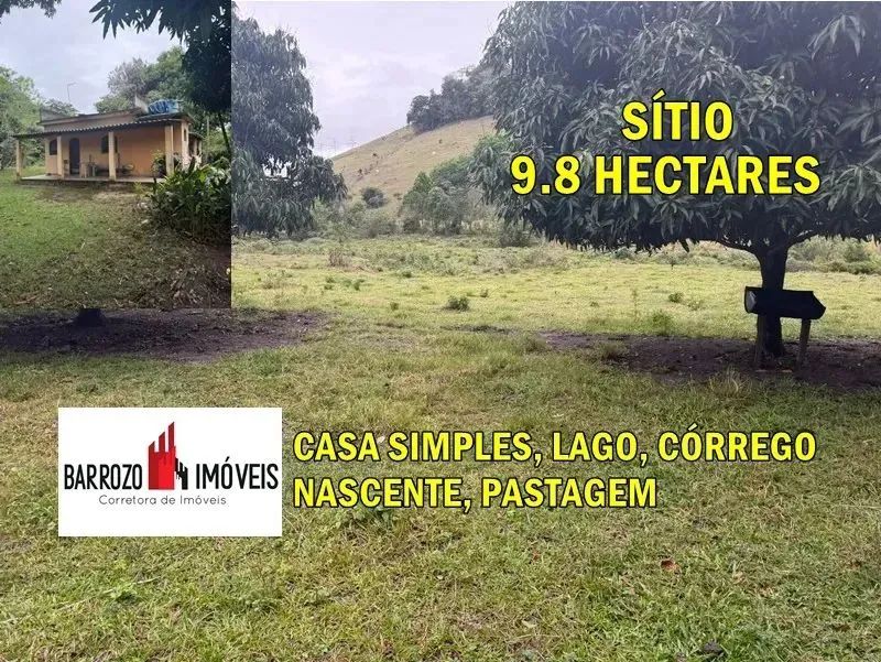Barrozo Imóveis - Sítio a venda com 2.02 alq (9.8 ha) com córrego, nascente, pasto.