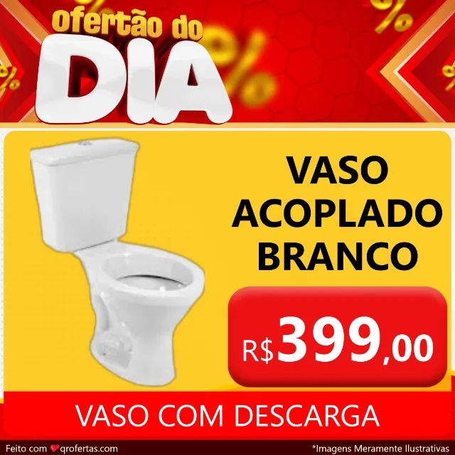 VASO ACOPLADO ( VASO + BACIA ACOPLADA ) BRANCO  - Foto 3