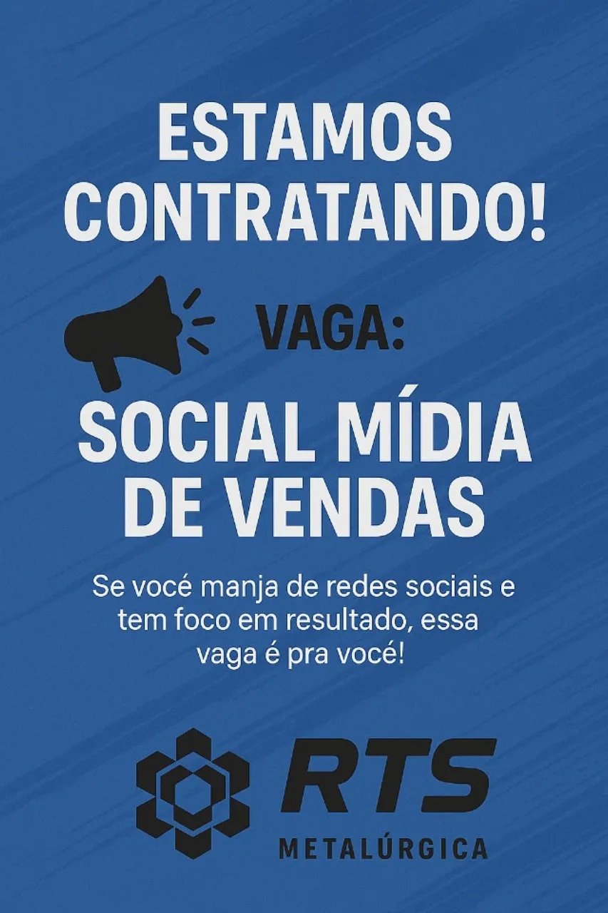 vaga para social midia de vendas