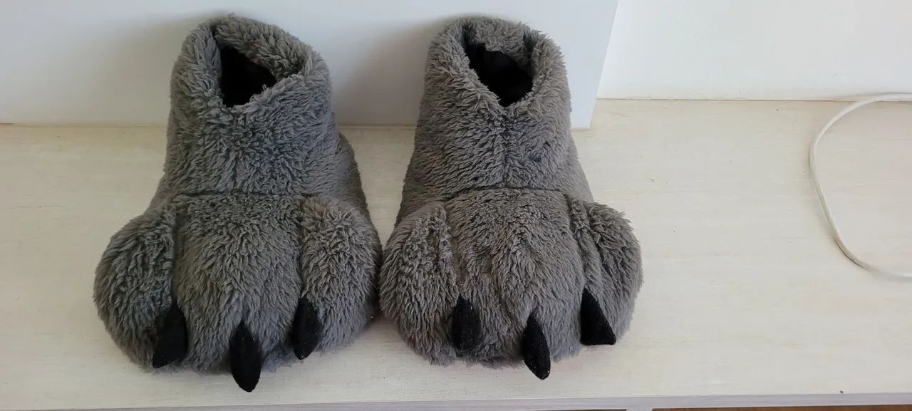 Pantufa divertida de pata de urso - Foto 2