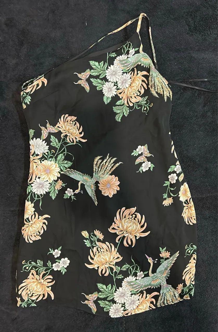 Vestido Floral Preto kimono Forever 21 - Foto 5