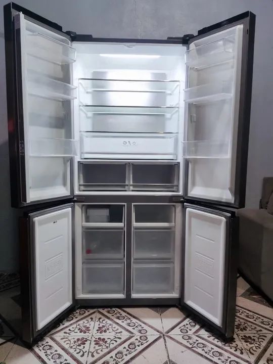 Geladeira Midea Inverter 482 Litros Painel Digital Inox Novíssimo Aceito Cartão  - Foto 2