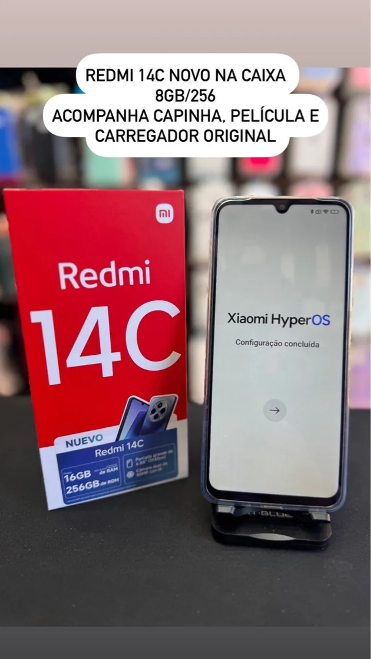 Redmi 14C 8gb/256 NOVO nunca usado
