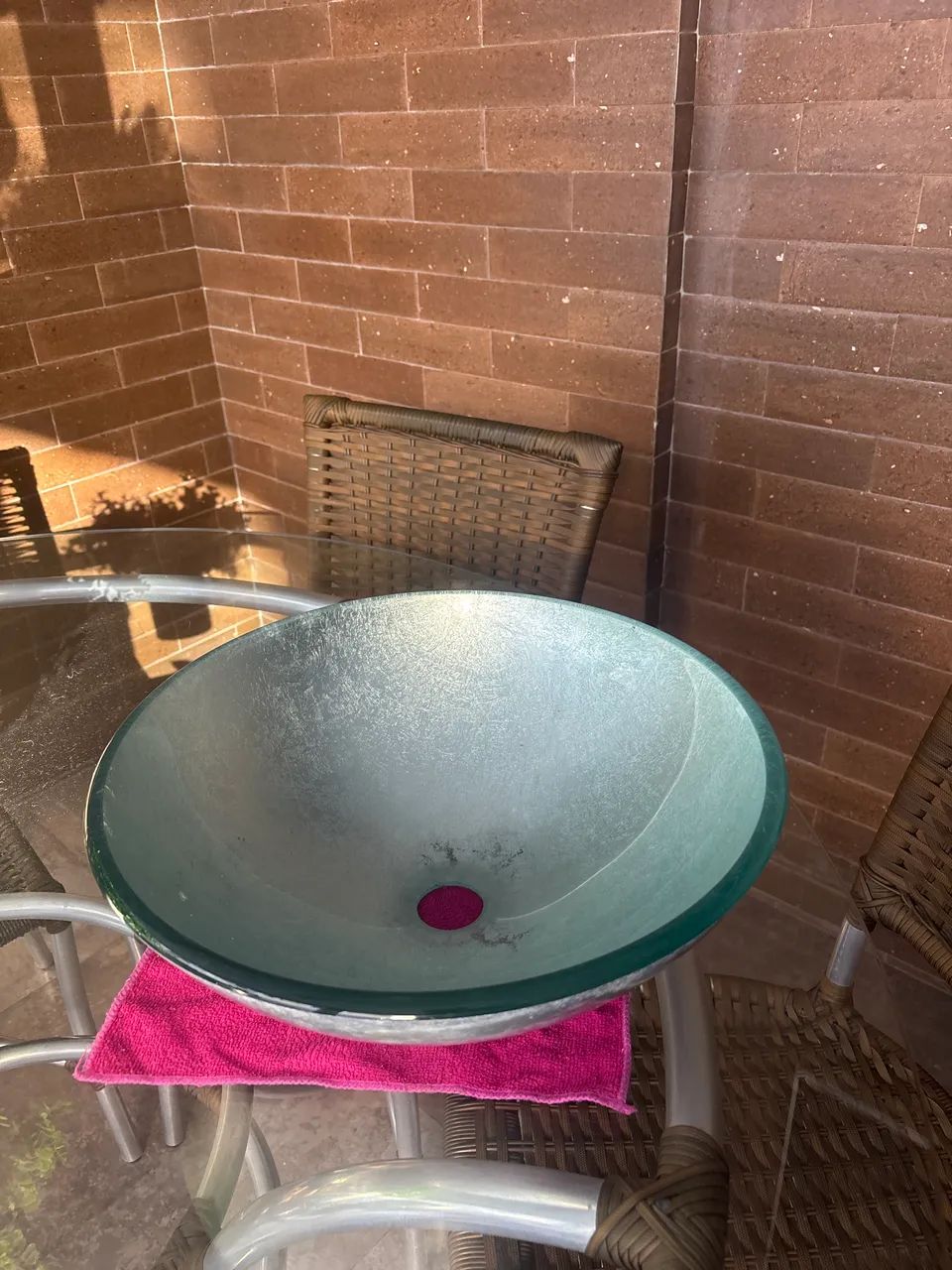 Cuba de vidro para banheiro 