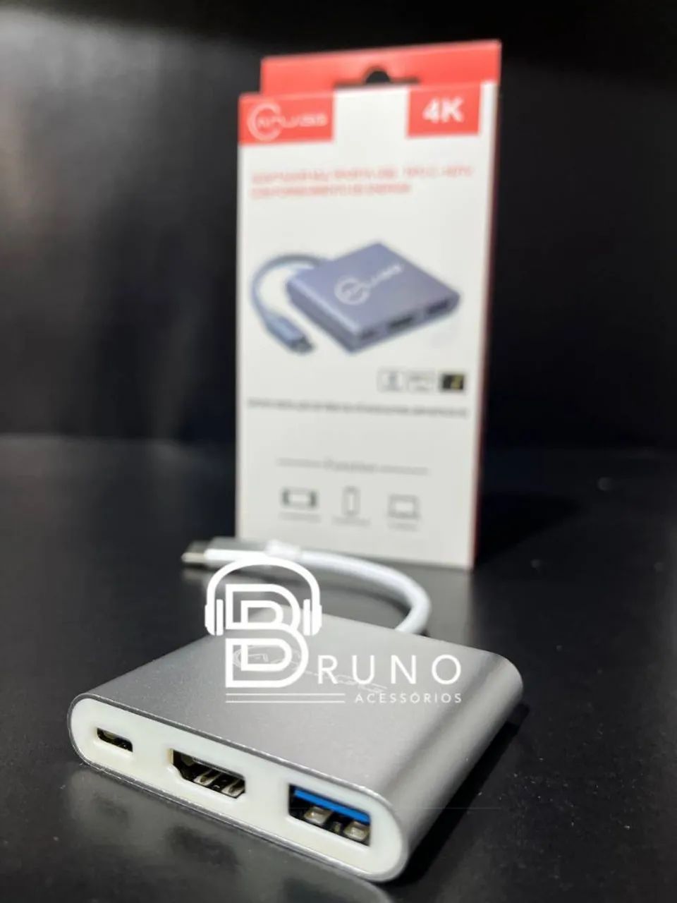 Hub Adaptador Tipo C para HDMI, USB e Carregamento