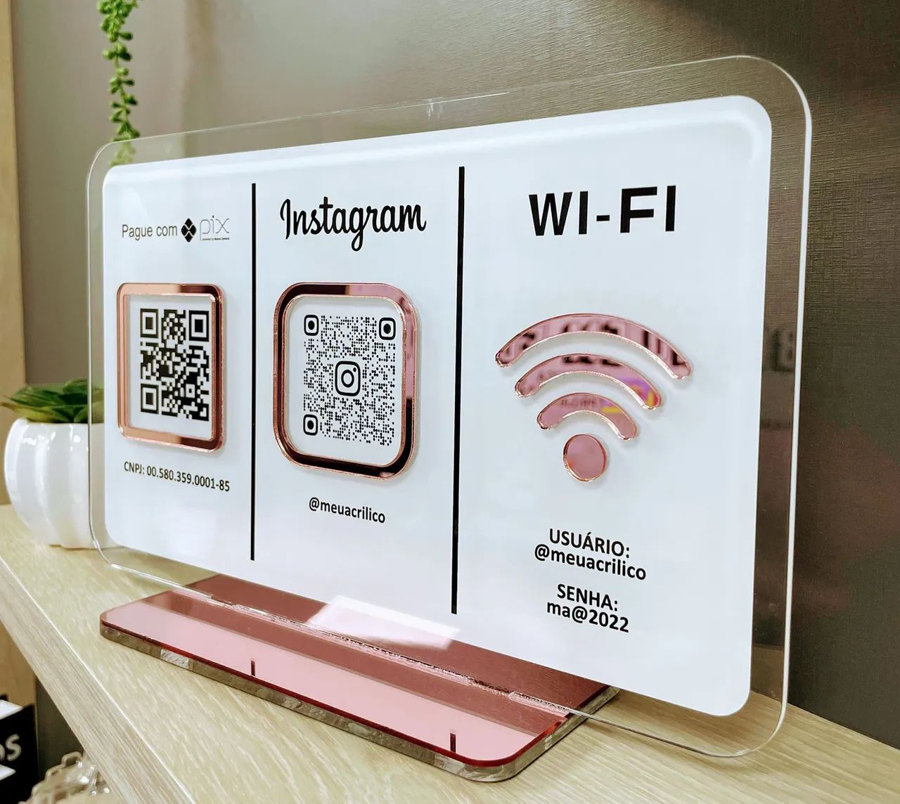 Placa Personalizada - QR Code, Pix, Redes Sociais e Muito Mais! - Foto 5