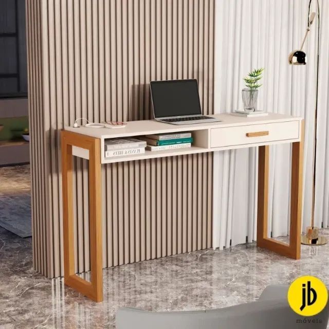 Escrivaninha JB 6055 Luxo 1 Gaveta Larg. 1.30m - JB BECHARA