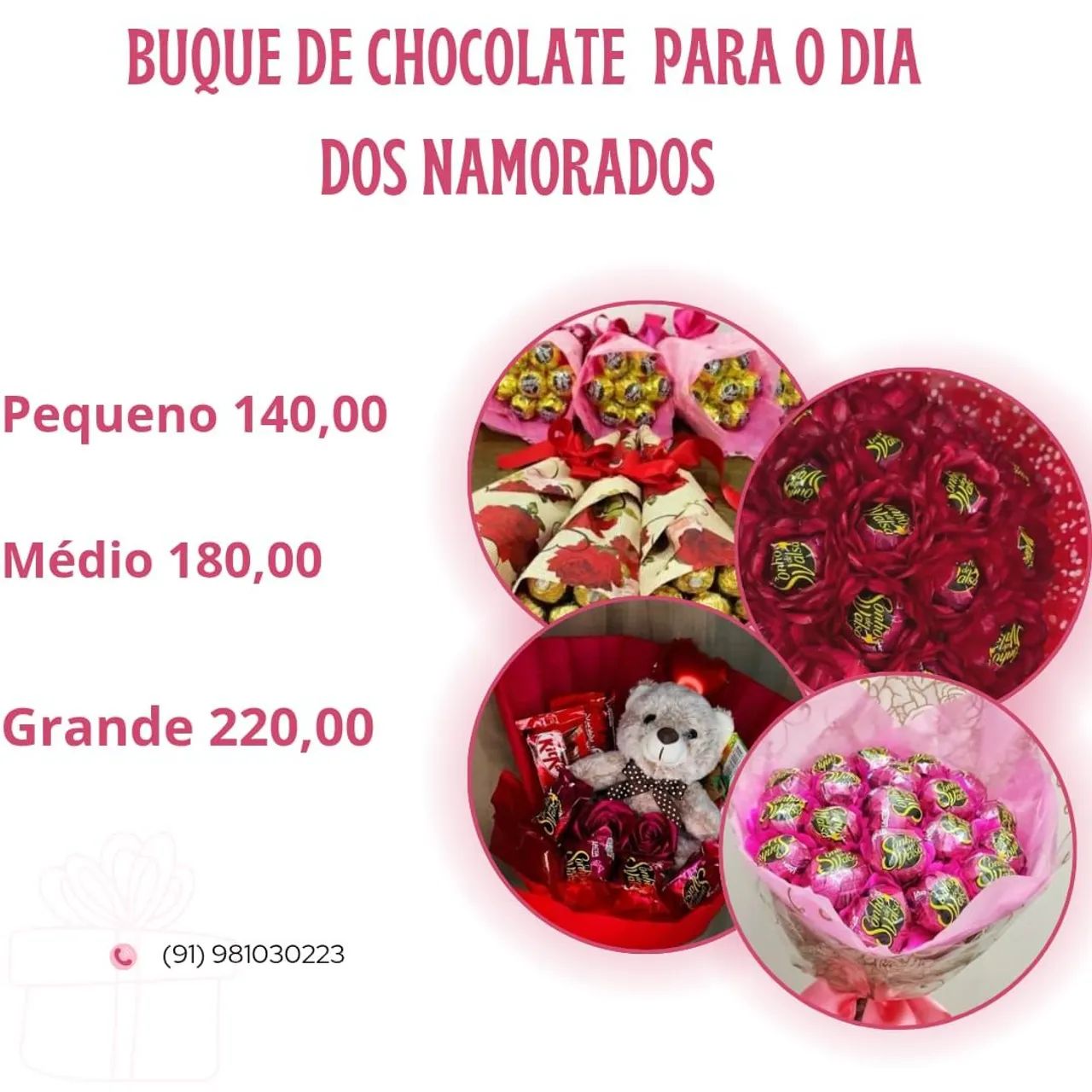 Buquê de Chocolate para o Dia dos Namorados