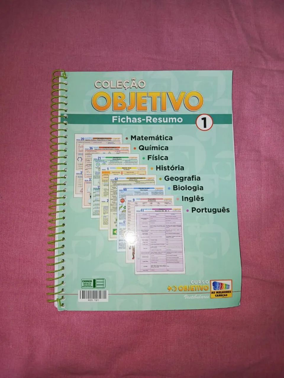 Livros Pré-Vestibular de Fichas-Resumo Volumes 1 e 2 - Coleção Objetivo  - Foto 2