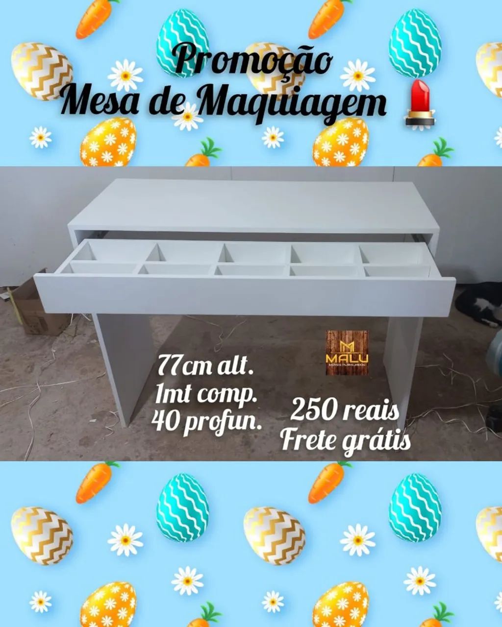 Mesa de Maquiagem Branca - Promoção!