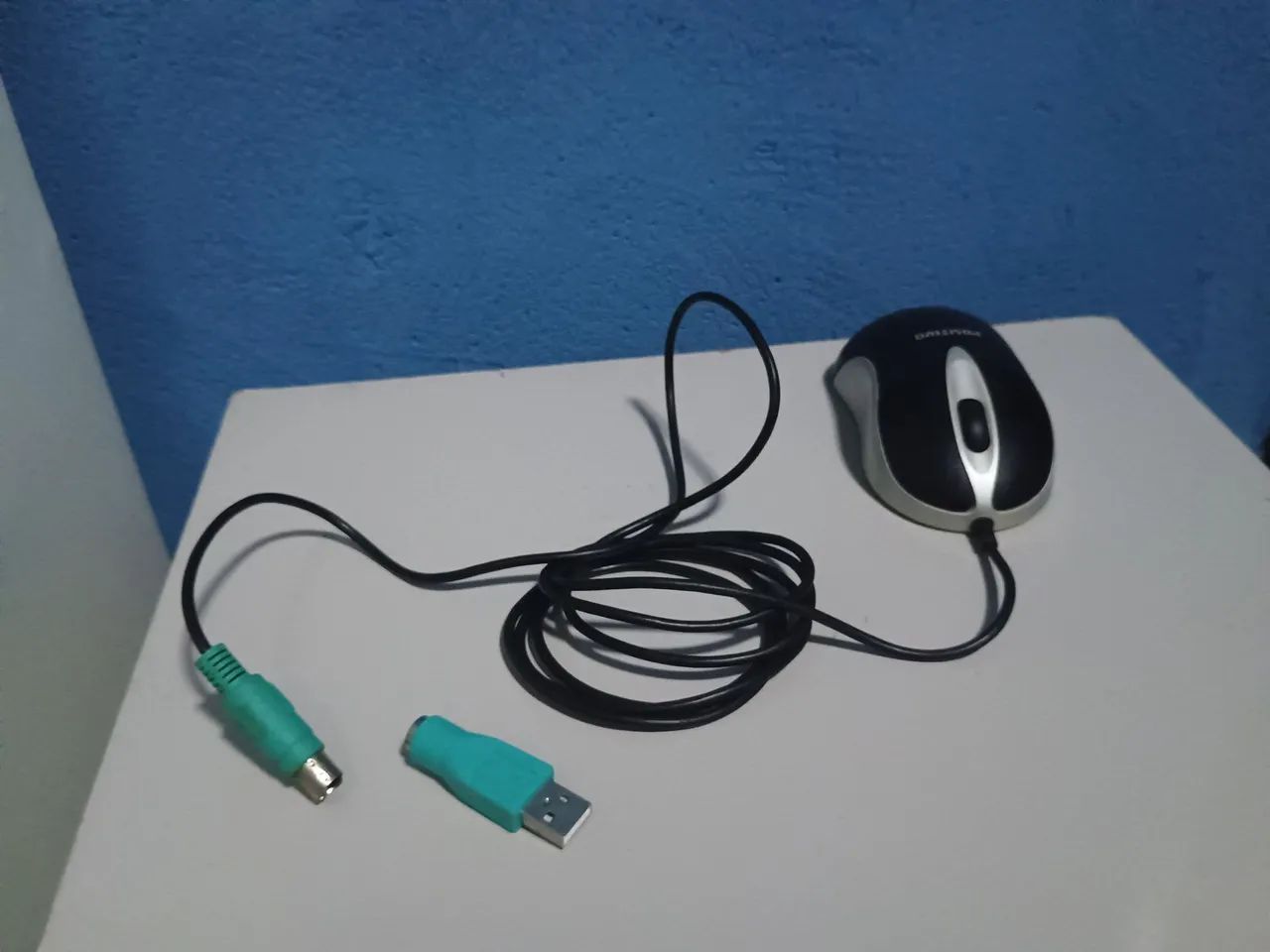 Mouse óptico com adaptador Ps2 pra USB - Foto 3