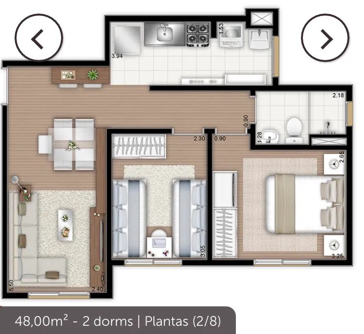 APARTAMENTO C/ PLANEJADOS - 48m²  - FLEX OSASCO II - Foto 11